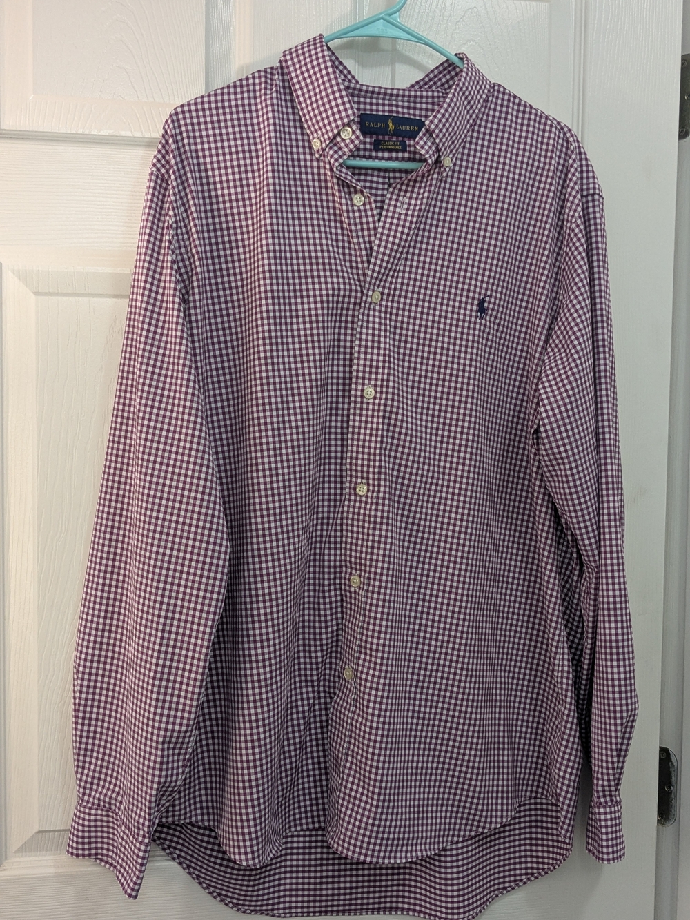 Ralph Lauren Men's Purple Gingham Button-Down Shirt